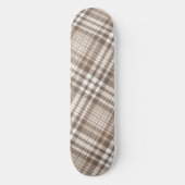Neutrales Erdtön Plaid Tartan Design Skateboard (Vorderseite)