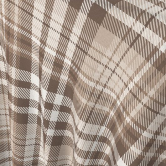 Neutrales Erdtön Plaid Tartan Design Stoff
