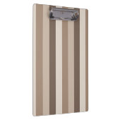 Neutrales Erdtöne Streifen Muster Design Klemmbrett (Rechts)