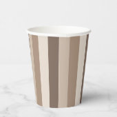Neutrales Erdtöne Streifen Muster Design Pappbecher (Rechts)