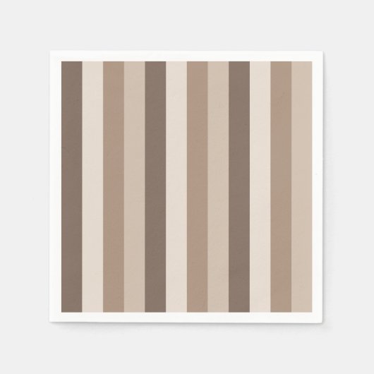 Neutrales Erdtöne Streifen Muster Design Serviette (Vorderseite)
