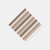 Neutrales Erdtöne Streifen Muster Design Serviette (Ecke)
