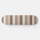 Neutrales Erdtöne Streifen Muster Design  Skateboard (Horizontal)