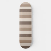 Neutrales Erdtöne Streifen Muster Design  Skateboard (Vorderseite)