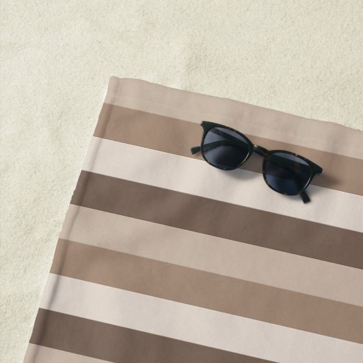Neutrales Erdtöne Streifen Muster Design Strandtuch (Beispiel)