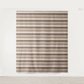 Neutrales Erdtöne Streifen Muster Design Wandteppich (Vorderseite)