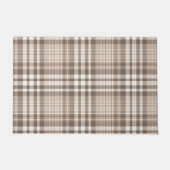 Neutrales Erdtöniges Karo-Tartan-Design Fußmatte (Vorderseite)