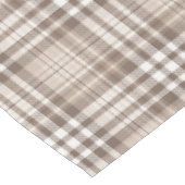 Neutrales Erdtöniges Karo-Tartan-Design Tischdecke (Schrägansicht)