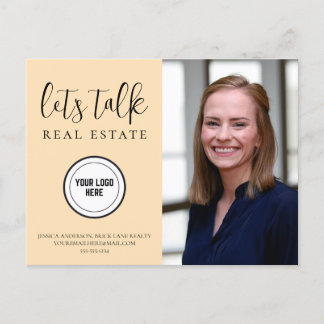 Neutrales Fall Orange Real Anwesen Marketing Postkarte