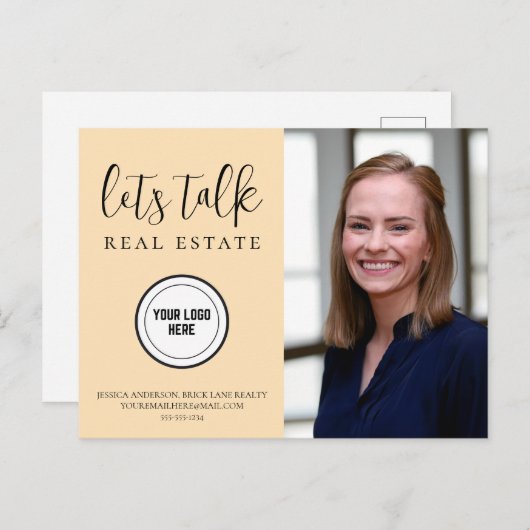 Neutrales Fall Orange Real Anwesen Marketing Postkarte (Vorne/Hinten)