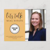 Neutrales Fall Orange Real Anwesen Marketing Postkarte (Vorderseite)