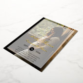 Neutrales Foto Babydusche Gold Folieneinladung (Gedreht)