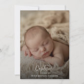 Neutrales Foto der Taufe Einladung (Vorderseite)