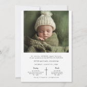 Neutrales Foto der Taufe Einladung (Rückseite)