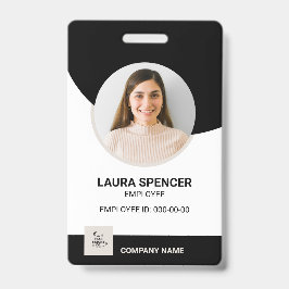 Neutrales Foto-ID-Abzeichen für moderne Mitarbeite Ausweis