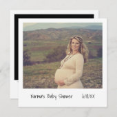 Neutrales Foto-Kinderdusche für moderne Geschlecht Einladung (Vorne/Hinten)