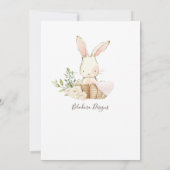 Neutrales Foto-Script-Geburt des Babygeschlechts Ankündigung (Rückseite)