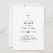 Neutrales Foto-Taufe Einladung (Vorderseite)