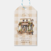 Neutrales französisches Café-Brautparty Geschenkanhänger (Vorderseite)