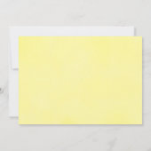 Neutrales gelbes Baby des Einladung (Rückseite)