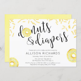 Neutrales gelbes Baby des Einladung