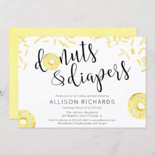 Neutrales gelbes Baby des Einladung