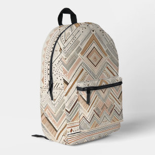 Neutrales geometrisches Backpack Bedruckter Rucksack
