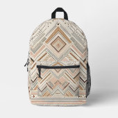 Neutrales geometrisches Backpack Bedruckter Rucksack (Vorderseite)