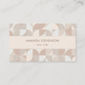 Neutrales geometrisches Muster II Visitenkarte (Vorderseite)