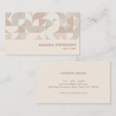 Neutrales geometrisches Muster II Visitenkarte (Vorne/Hinten)