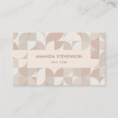 Neutrales geometrisches Muster II Visitenkarte (Vorderseite)