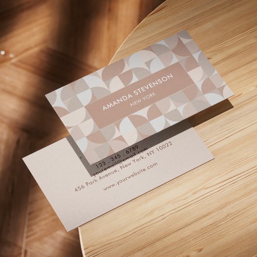 Neutrales geometrisches Muster II Visitenkarte
