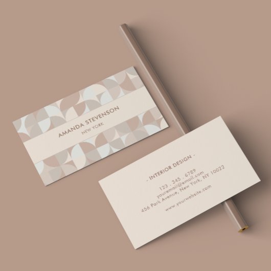 Neutrales geometrisches Muster II Visitenkarte