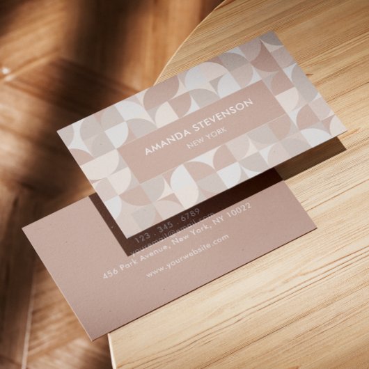 Neutrales geometrisches Muster II Visitenkarte