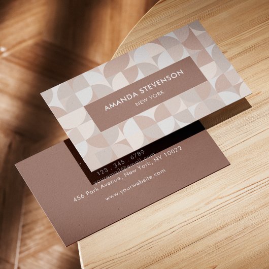 Neutrales geometrisches Muster II Visitenkarte