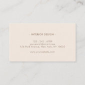 Neutrales geometrisches Muster II Visitenkarte (Rückseite)