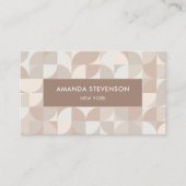 Neutrales geometrisches Muster II Visitenkarte (Vorderseite)