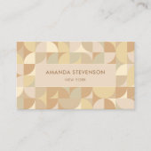 Neutrales geometrisches Muster Visitenkarte (Vorderseite)