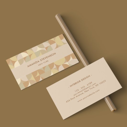 Neutrales geometrisches Muster Visitenkarte