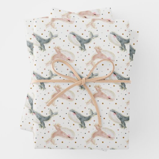 Neutrales Geschenk für niedliche Kleinwale Geschenkpapier Set (Beispiel)
