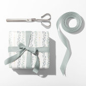 Neutrales Geschenkpapier Moderne Botanische Streif
