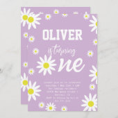 Neutrales Geschlecht 1. Geburtstag Party Boho Whit Einladung (Vorne/Hinten)