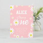 Neutrales Geschlecht 1. Geburtstag Party Boho Whit Einladung (Stehend Vorderseite)