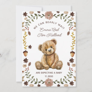Neutrales Geschlecht der Teddy Bear Schwangerschaf Ankündigung