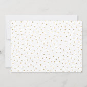 Neutrales Geschlecht White Gold Dot Baby Dusche Einladung (Rückseite)