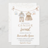 Neutrales Geschlecht zeigt Babydusche Einladung (Vorne/Hinten)