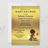 Neutrales geschlechtsspezifisches Baby am Telefon  Einladung (Rückseite)