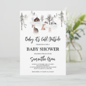 Neutrales geschlechtsspezifisches Baby Es ist kalt Einladung (Stehend Vorderseite)