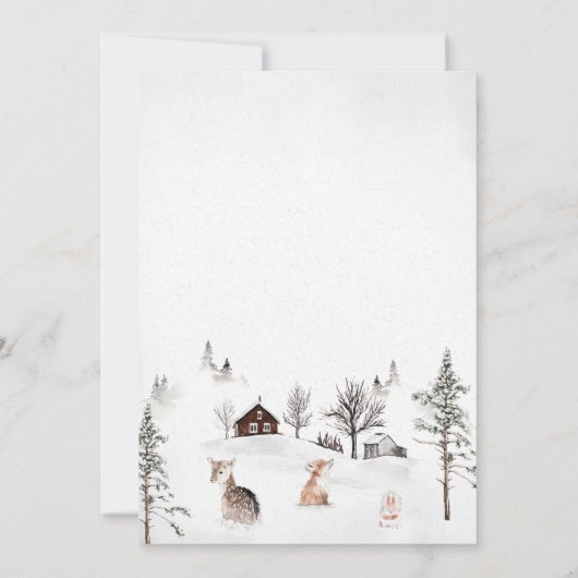 Neutrales geschlechtsspezifisches Baby Es ist kalt Einladung (Rückseite)