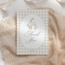 Neutrales Gingham-Alberner-Gans-Baby-Party